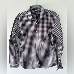 Men's Todd Snyder Maroon/White Checkered Button Down Shirt NWT
